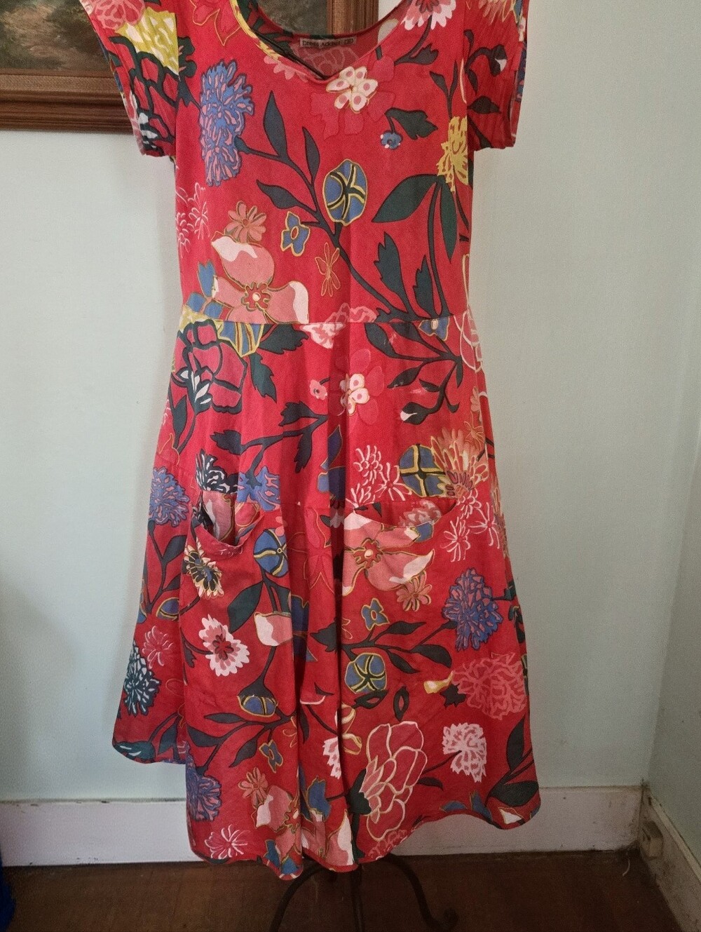 Dress Addict JADE Dress M Red Flower Dress